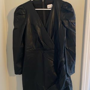 Saylor Black Leather Dress